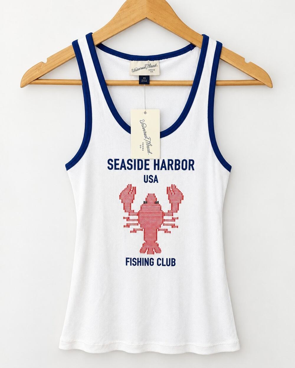 Universal Thread XS Seaside Harbor Lobster Graphic Ribbed Tank Top NWT
